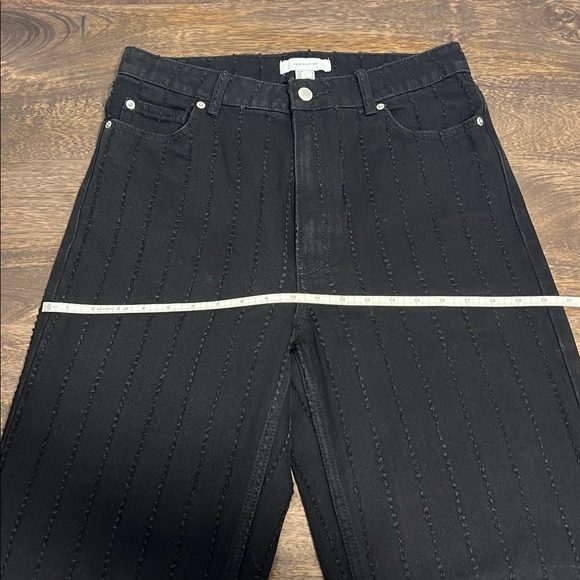 *NWT* H&M ‘EDITION’ COLLECTION CREASED WIDE LEG FULL LENGTH JEANS SZ US 8 - Picture 13 of 14